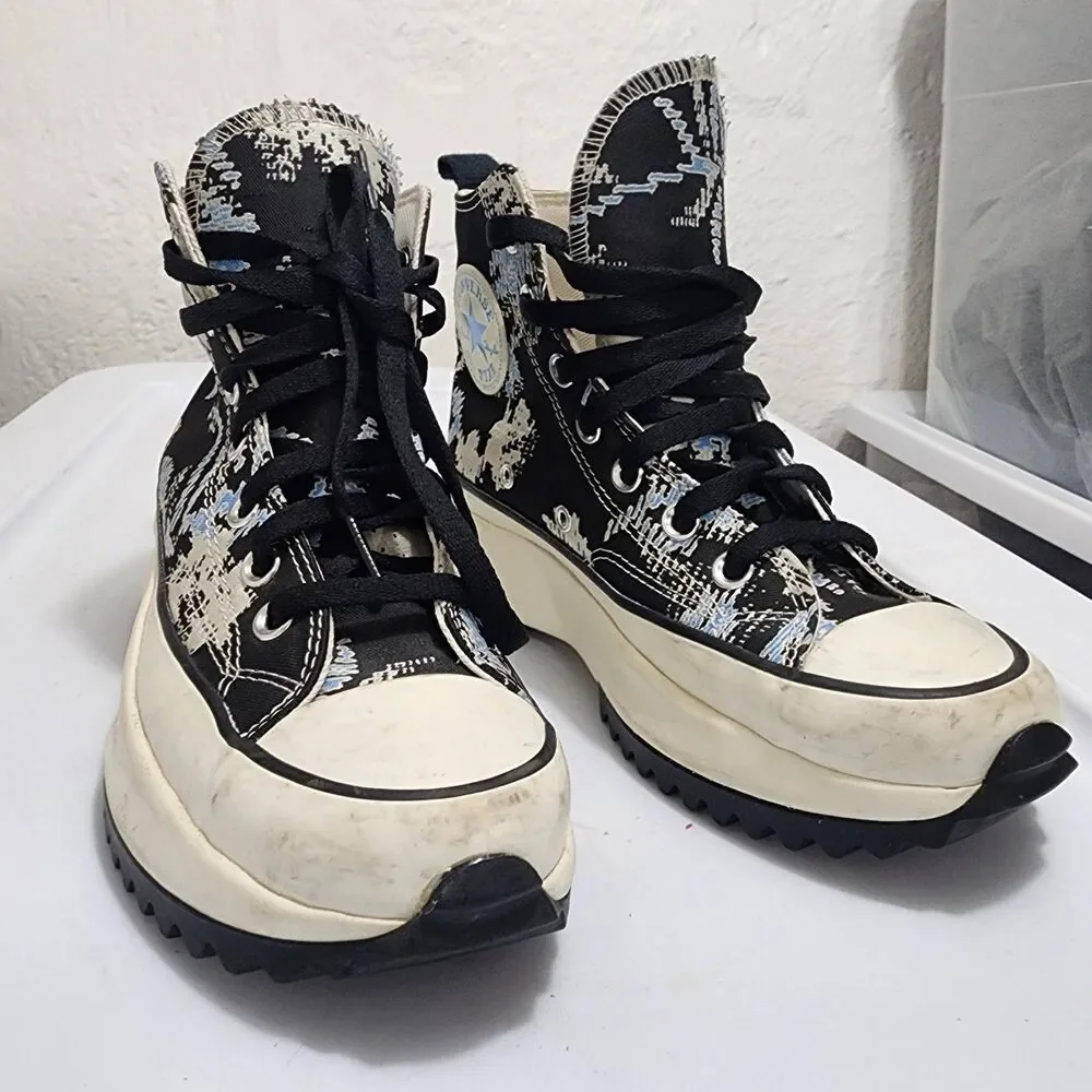 Converse Run Star Hike Hi Hybrid Floral Saturn Blue Blk Egret 171398C US 6.5